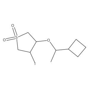 3-(1-Cyclobutylethoxy)-4-iodo-1lambda6-thiolane-1,1-dione结构式