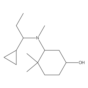 3-[(1-Cyclopropylpropyl)(methyl)amino]-4,4-dimethylcyclohexan-1-ol结构式