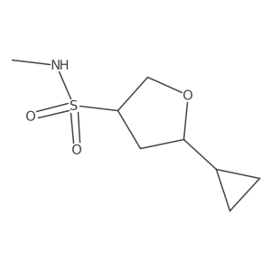5-cyclopropyl-N-methyloxolane-3-sulfonamide结构式