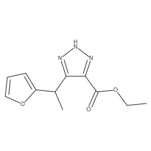 ethyl 5-[1-(furan-2-yl)ethyl]-1H-1,2,3-triazole-4-carboxylate Structure