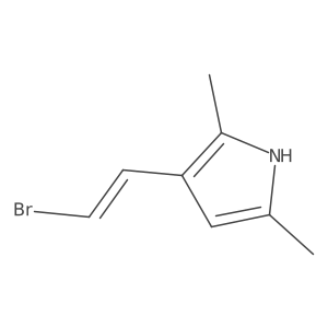 3-(2-bromoethenyl)-2,5-dimethyl-1H-pyrrole结构式