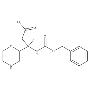 3-{[(Benzyloxy)carbonyl]amino}-3-(morpholin-2-yl)butanoic acid Structure