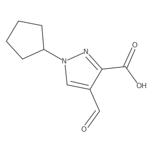 1-cyclopentyl-4-formyl-1H-pyrazole-3-carboxylic acid Structure