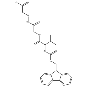 2-({2-[(2S)-2-({[(9H-fluoren-9-yl)methoxy]carbonyl}amino)-3-methylbutanamido]acetamido}oxy)acetic acid结构式