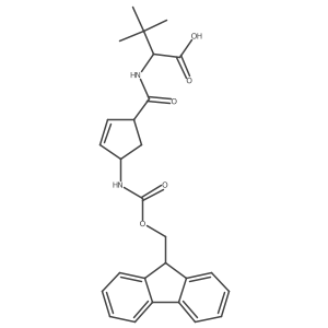 (2S)-2-{[4-({[(9H-fluoren-9-yl)methoxy]carbonyl}amino)cyclopent-2-en-1-yl]formamido}-3,3-dimethylbutanoic acid结构式