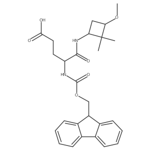 4-({[(9H-fluoren-9-yl)methoxy]carbonyl}amino)-4-[(3-methoxy-2,2-dimethylcyclobutyl)carbamoyl]butanoic acid结构式