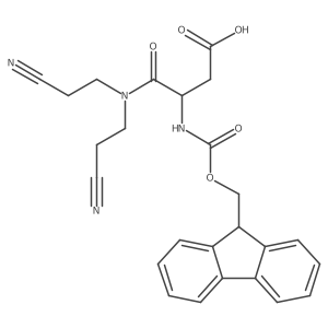 3-[bis(2-cyanoethyl)carbamoyl]-3-({[(9H-fluoren-9-yl)methoxy]carbonyl}amino)propanoic acid Structure