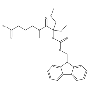 4-[2-({[(9H-fluoren-9-yl)methoxy]carbonyl}amino)-2-(methoxymethyl)-N-methylbutanamido]butanoic acid Structure