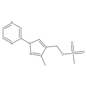 [3-methyl-1-(pyrazin-2-yl)-1H-pyrazol-4-yl]methyl methanesulfonate Structure