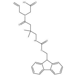 2-[4-({[(9H-fluoren-9-yl)methoxy]carbonyl}amino)-3,3-dimethyl-N-(prop-2-en-1-yl)butanamido]acetic acid结构式