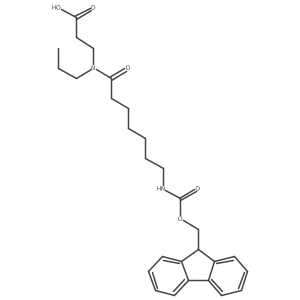 3-[7-({[(9H-fluoren-9-yl)methoxy]carbonyl}amino)-N-propylheptanamido]propanoic acid Structure