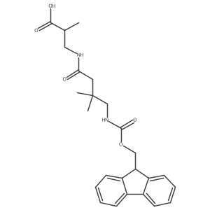 3-[4-({[(9H-fluoren-9-yl)methoxy]carbonyl}amino)-3,3-dimethylbutanamido]-2-methylpropanoic acid结构式