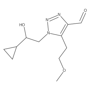 1-(2-cyclopropyl-2-hydroxyethyl)-5-(2-methoxyethyl)-1H-1,2,3-triazole-4-carbaldehyde结构式