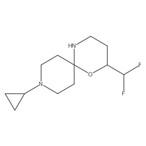 9-Cyclopropyl-2-(difluoromethyl)-1-oxa-5,9-diazaspiro[5.5]undecane Structure