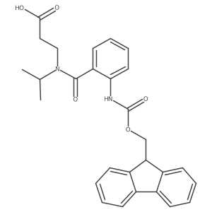 3-{1-[2-({[(9H-fluoren-9-yl)methoxy]carbonyl}amino)phenyl]-N-(propan-2-yl)formamido}propanoic acid Structure