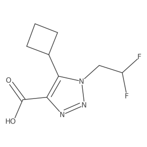 5-cyclobutyl-1-(2,2-difluoroethyl)-1H-1,2,3-triazole-4-carboxylic acid结构式