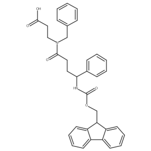 3-[N-benzyl-4-({[(9H-fluoren-9-yl)methoxy]carbonyl}amino)-4-phenylbutanamido]propanoic acid Structure