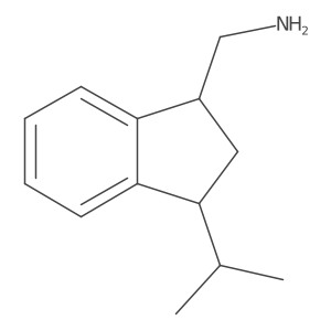 rac-[(1R,3R)-3-(propan-2-yl)-2,3-dihydro-1H-inden-1-yl]methanamine结构式