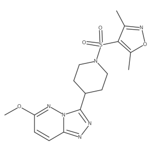 1-[(3,5-Dimethyl-1,2-oxazol-4-yl)sulfonyl]-4-{6-methoxy-[1,2,4]triazolo[4,3-b]pyridazin-3-yl}piperidine Structure