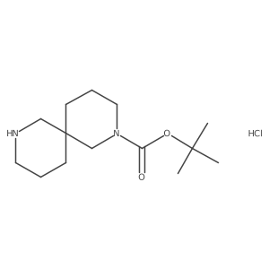Tert-butyl 2,8-diazaspiro[5.5]undecane-2-carboxylate hydrochloride结构式