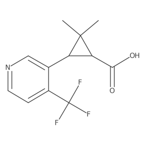rac-(1R,3R)-2,2-dimethyl-3-[4-(trifluoromethyl)pyridin-3-yl]cyclopropane-1-carboxylic acid Structure
