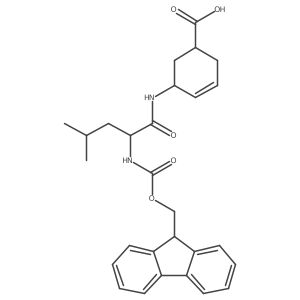 (1RS,5SR)-5-[(2R)-2-({[(9H-fluoren-9-yl)methoxy]carbonyl}amino)-4-methylpentanamido]cyclohex-3-ene-1-carboxylic acid Structure