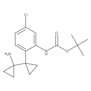 tert-butyl N-{2-[1-(1-aminocyclopropyl)cyclopropyl]-5-chlorophenyl}carbamate Structure