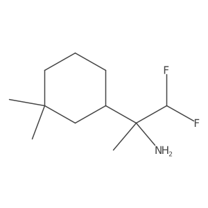 2-(3,3-Dimethylcyclohexyl)-1,1-difluoropropan-2-amine结构式