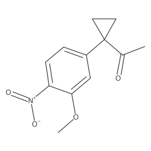 1-[1-(3-Methoxy-4-nitrophenyl)cyclopropyl]ethan-1-one结构式