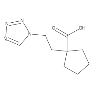 1-[2-(1H-1,2,3,4-tetrazol-1-yl)ethyl]cyclopentane-1-carboxylic acid Structure