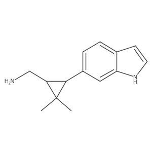 [3-(1H-indol-6-yl)-2,2-dimethylcyclopropyl]methanamine Structure