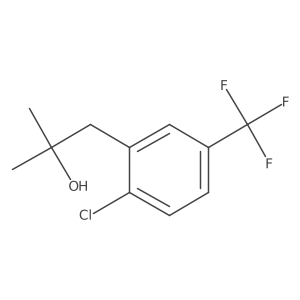 1-[2-Chloro-5-(trifluoromethyl)phenyl]-2-methylpropan-2-ol结构式
