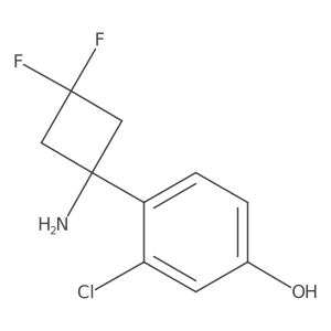 4-(1-Amino-3,3-difluorocyclobutyl)-3-chlorophenol Structure