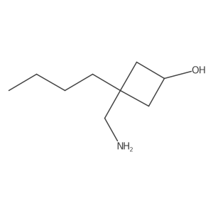 3-(Aminomethyl)-3-butylcyclobutan-1-ol结构式