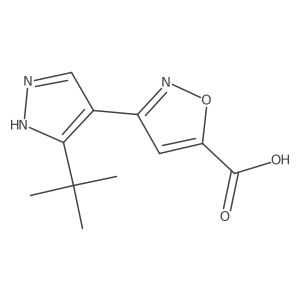 3-(3-tert-butyl-1H-pyrazol-4-yl)-1,2-oxazole-5-carboxylic acid Structure