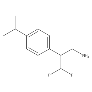 3,3-Difluoro-2-[4-(propan-2-yl)phenyl]propan-1-amine结构式