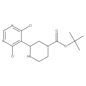 Tert-butyl 3-(4,6-dichloropyrimidin-5-yl)piperazine-1-carboxylate Structure