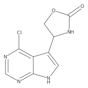 4-{4-chloro-7H-pyrrolo[2,3-d]pyrimidin-5-yl}-1,3-oxazolidin-2-one Structure