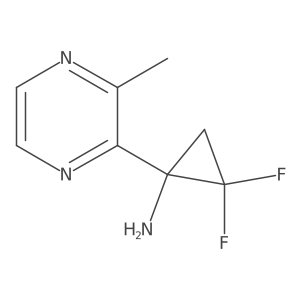 2,2-Difluoro-1-(3-methylpyrazin-2-yl)cyclopropan-1-amine Structure