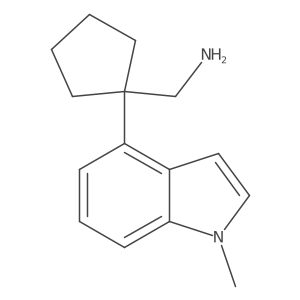 [1-(1-methyl-1H-indol-4-yl)cyclopentyl]methanamine结构式