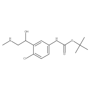 tert-butyl N-{4-chloro-3-[1-hydroxy-2-(methylamino)ethyl]phenyl}carbamate Structure