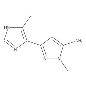 1-methyl-3-(4-methyl-1H-imidazol-5-yl)-1H-pyrazol-5-amine Structure
