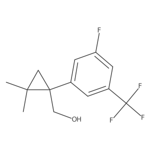 {1-[3-Fluoro-5-(trifluoromethyl)phenyl]-2,2-dimethylcyclopropyl}methanol Structure