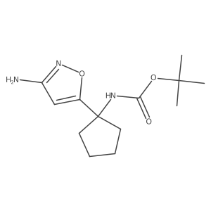 tert-butyl N-[1-(3-amino-1,2-oxazol-5-yl)cyclopentyl]carbamate Structure