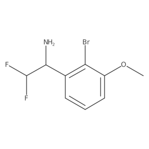 1-(2-Bromo-3-methoxyphenyl)-2,2-difluoroethan-1-amine结构式