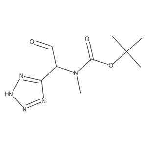 tert-butyl N-methyl-N-[2-oxo-1-(1H-1,2,3,4-tetrazol-5-yl)ethyl]carbamate结构式