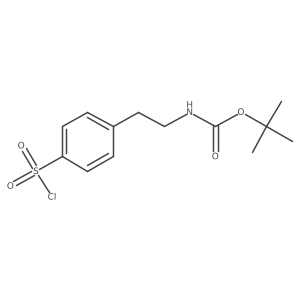 tert-Butyl (4-(chlorosulfonyl)phenethyl)carbamate结构式