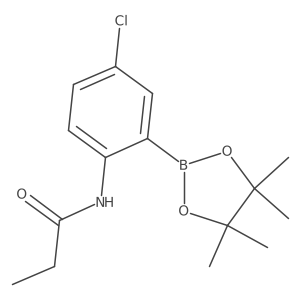 N-(4-chloro-2-(4,4,5,5-tetramethyl-1,3,2-dioxaborolan-2-yl)phenyl)propionamide Structure