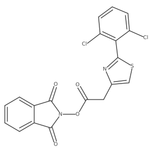 1,3-dioxo-2,3-dihydro-1H-isoindol-2-yl 2-[2-(2,6-dichlorophenyl)-1,3-thiazol-4-yl]acetate Structure