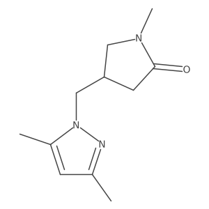 4-[(3,5-Dimethylpyrazol-1-yl)methyl]-1-methylpyrrolidin-2-one结构式